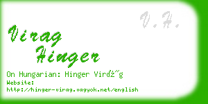 virag hinger business card